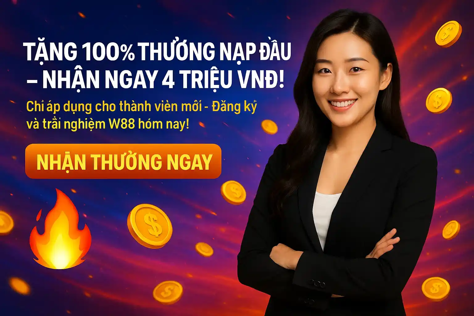 Tặng 100% Thưởng Nạp Đầu
